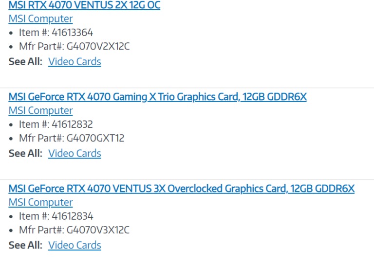 Những chiếc card màn hình RTX 4070 đầu tiên ra mắt từ MSI