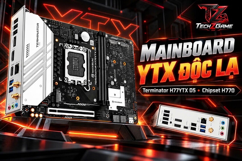 Terminator H77YTX: Mainboard trang bị chipset H770 từ Maxsun - TechZGame